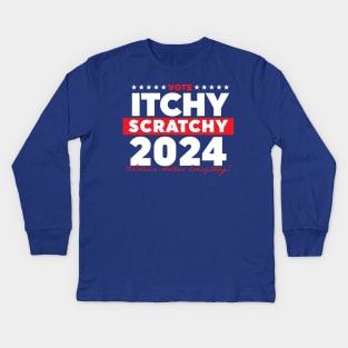 Itchy Scratchy 2024 Kids Long Sleeve T-Shirt